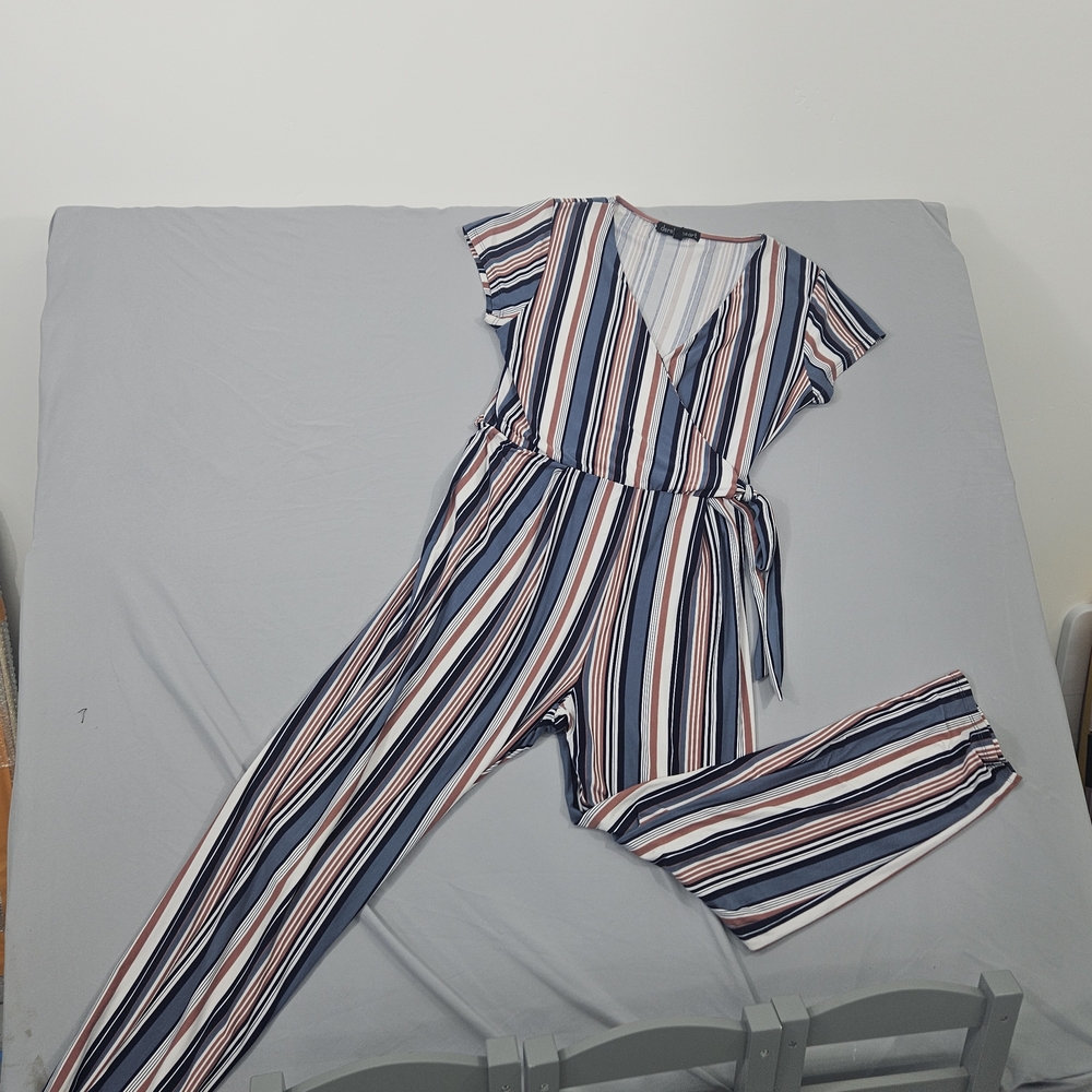 Derek Heart Multicolor Striped Jumpsuit